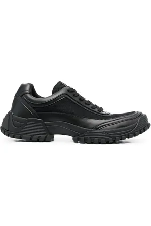 Emporio Armani Buty, Mężczyzna, Czarny, 41 EU, Skóra, Skórzane sneakersy z materiałową wyściółką