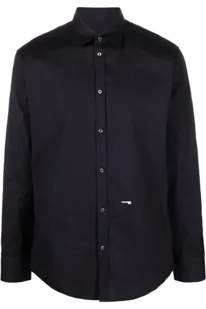 Dsquared2 Koszule, Mężczyzna, Czarny, XL, Bawełna, Mini D2 Relax Shirt