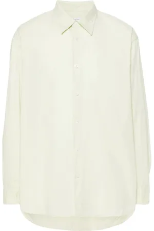 DRIES VAN NOTEN Koszule, Mężczyzna, Zielony, L, Casualowa Biała Koszula