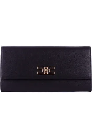 Elisabetta Franchi Torebki, Kobieta, Czarny, ONE SIZE, Czarna torba na ramię z logo z przodu