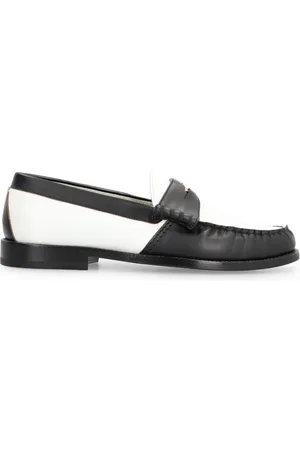 Rhude Buty, Mężczyzna, Czarny, 41 EU, Mokasynyy z Skóry z Okrągłym Nosem