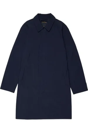 Brooks Brothers Kurtki, Mężczyzna, Niebieski, M, Nylon, Wodoodporny trencz Ripstop