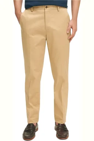 Brooks Brothers Spodnie, Mężczyzna, Beżowy, W34, Bawełna, Slim Fit Stretch Cotton Advantage Spodnie