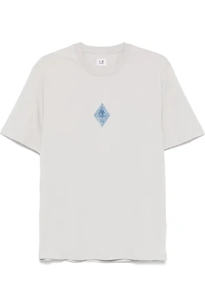 C.P. Company Koszulki, Mężczyzna, Beżowy, M, Bawełna, Stylowy T-shirt