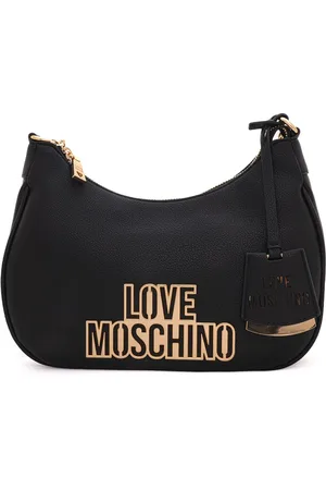 Moschino Torebki, Kobieta, Czarny, ONE SIZE, Torebka w kształcie półksiężyca z zamkiem