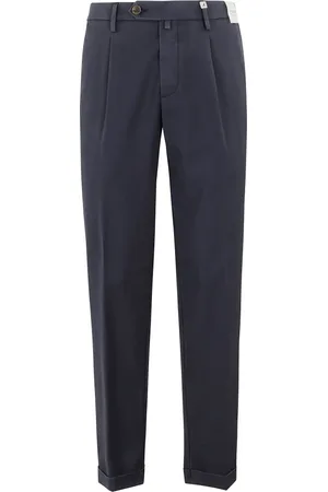 MYTHS Spodnie, Mężczyzna, Niebieski, 2XL, Niebieskie Wełniane Spodnie Chino