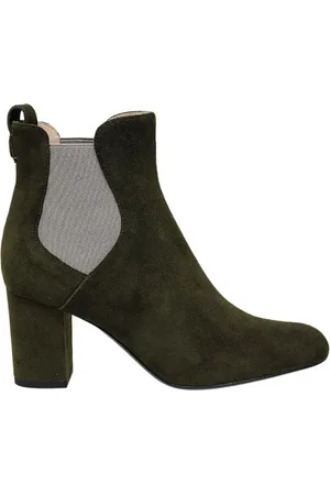 Inès de la Fressange Buty, Kobieta, Zielony, 36 EU, Zamsz, Khaki zamszowy botek