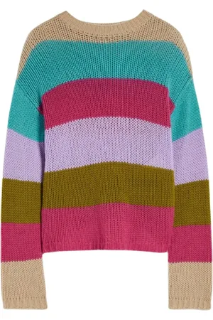 Max Mara Swetry, Kobieta, Wielobarwność, 2XL, Kaszmir, Dzianina z okrągłym dekoltem
