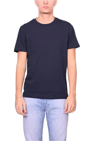 Peuterey Koszulki, Mężczyzna, Niebieski, L, Niebieski T-shirt z Haftowanym Logo