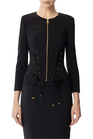 Elisabetta Franchi Kurtki, Kobieta, Czarny, S, Bawełna, Jacket