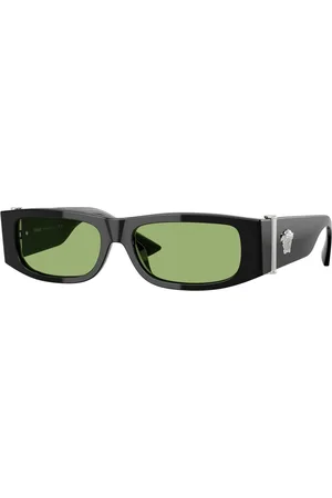 VERSACE Akcesoria, Mężczyzna, Czarny, 55 MM, Stylowe okulary przeciwsłoneczne w czarnym
