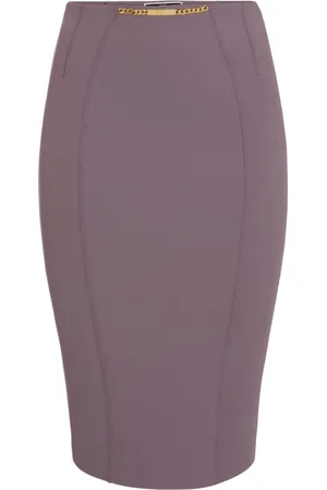Elisabetta Franchi Spódnice, Kobieta, Fioletowy, S, Pencil Skirt