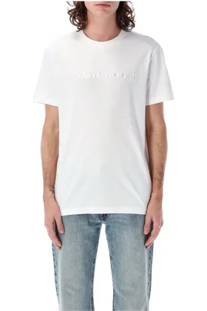 Canada Goose Koszulki, Mężczyzna, Biały, L, Bawełna, Emersen T-Shirt