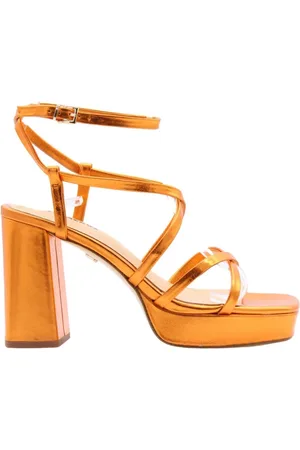 Lola Cruz Buty, Kobieta, Pomarańczowy, 39 EU, Skóra, Sandały na wysokim obcasie Baukje
