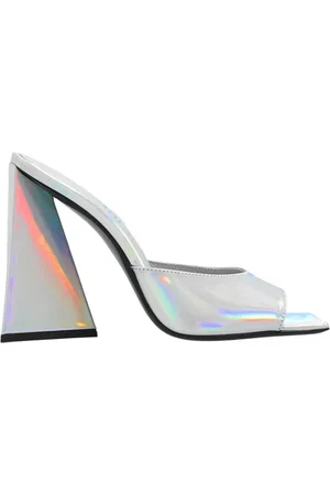 The Attico Buty, Kobieta, Szary, 36 EU, Skóra, Klapki na obcasie Devon