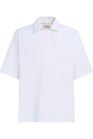 Marni Koszulki, Mężczyzna, Biały, M, Bawełna, Oversize`owa koszulka polo