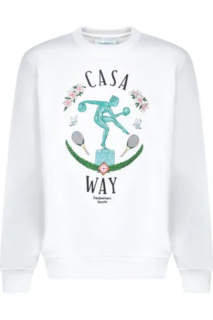 Casablanca Bluzy, Mężczyzna, Biały, M, Bawełna, Biały T-Shirt