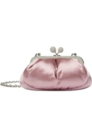 Max Mara Torebki, Kobieta, Różowy, ONE SIZE, Bawełna, Rose Berry Pasticcino Bag Small