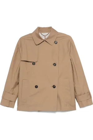 Max Mara Płaszcze, Kobieta, brązowy, M, Wełna, Brązowy płaszcz Cube