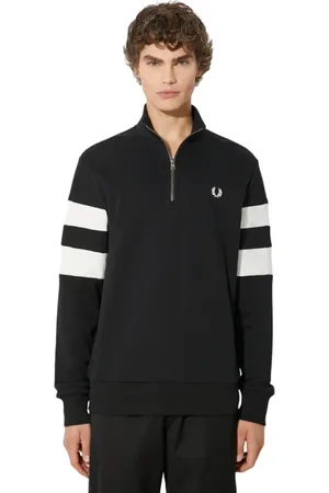 Fred Perry Bluzy, Mężczyzna, Czarny, XL, Czarna Bluza z Kapturem w Stylu Comfort