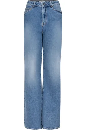 Dante 6 Jeansy, Kobieta, Niebieski, M, Bawełna, Bella Jeansyy z Szeroką Nogawką w Washed