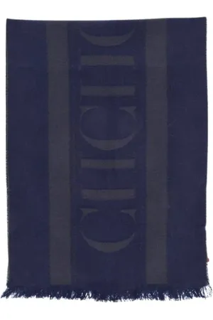 Carolina Herrera Akcesoria, Kobieta, Wielobarwność, ONE SIZE, Wełna, Wełniany Szal z Inicjałami