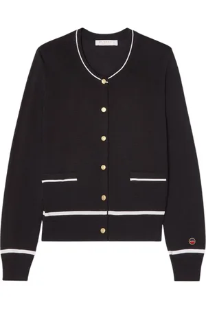 BUSNEL Swetry, Kobieta, Czarny, S, Bawełna, Kim Contrast Cardigan