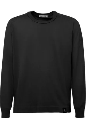 Premiata Swetry, Mężczyzna, Czarny, 2XL, Fresco Fine Sweater with Ribbed Neck