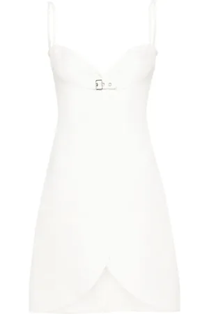 Courrèges Sukienki, Kobieta, Biały, S, Sukienka Ellipse Twill