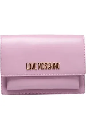 Moschino Torebki, Kobieta, Fioletowy, ONE SIZE, Elegancka torebka na ramię z logo