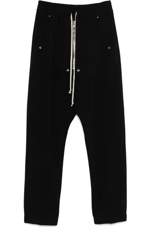 Rick Owens Spodnie, Mężczyzna, Czarny, M, Bawełna, Spodnie Bela