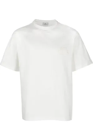 Etro Koszulki, Mężczyzna, Biały, S, Bawełna, Bawełniany T-shirt