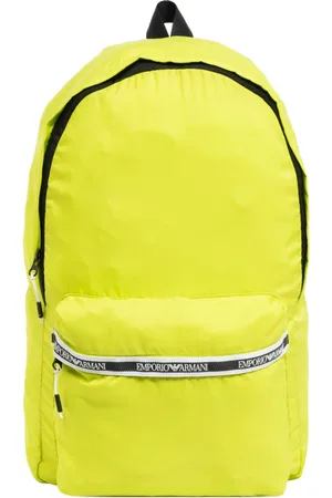 Emporio Armani Torebki, Mężczyzna, Zielony, ONE SIZE, Jednokolorowy Plecak Plażowy z Logo i Zamkiem