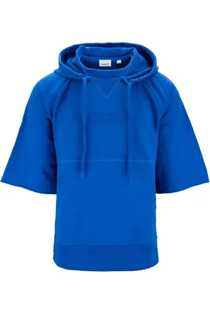Burberry Bluzy, Mężczyzna, Niebieski, M, Bawełna, Bluza z kapturem