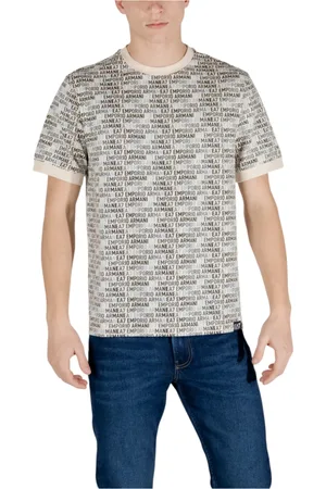 EA7 Koszulki, Mężczyzna, Wielobarwność, L, Bawełna, Bawełniany T-Shirt z Krótkim Rękawem