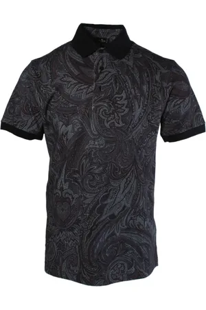 Etro Koszulki, Mężczyzna, Niebieski, L, Bawełna, Koszulka Polo