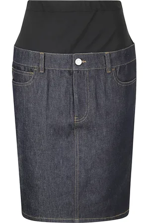 COPERNI Spódnice, Kobieta, Niebieski, XS, Denim, Hybrydowa spódnica midi z denimu