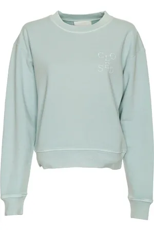 Closed Bluzy, Kobieta, Zielony, XL, Bawełna, Bawełniana bluza dresowa z okrągłym dekoltem