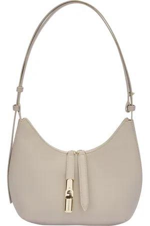 Furla Torebki, Kobieta, Beżowy, ONE SIZE, Skóra, Goccia Shoulder Bag S