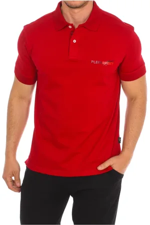 Philipp Plein Koszulki, Mężczyzna, Czerwony, 2XL, Polo z krótkim rękawem