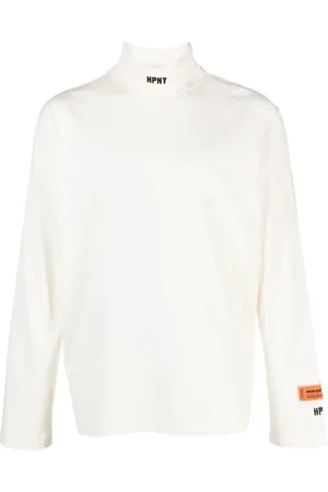 Heron Preston Koszulki, Mężczyzna, Biały, L, Bawełna, Long Sleeve Top