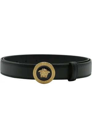 VERSACE Akcesoria, Mężczyzna, Czarny, 95 CM, Klasyczny Pasek Skórzany