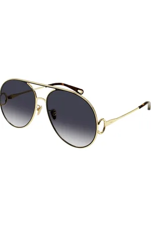 Chloé Akcesoria, Kobieta, Żółty, ONE SIZE, Okulary przeciwsłoneczne