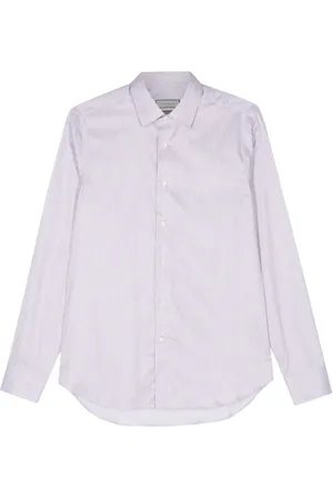 CANALI Koszule, Mężczyzna, Biały, 4XL, Bawełna, Koszula w pionowe paski