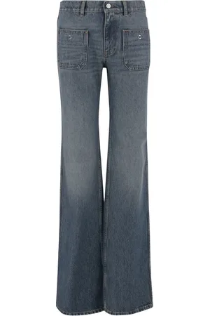 COPERNI Jeansy, Kobieta, Niebieski, XS, Denim, Dżinsy z szerokimi nogawkami z bawełnianego denimu