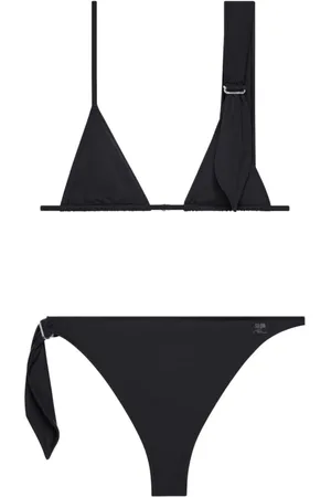 Courrèges Stroje kąpielowe, Kobieta, Czarny, M, Asymetryczny Zestaw Bikini
