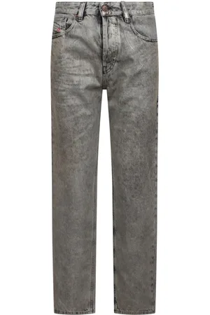 Diesel Jeansy, Kobieta, Szary, W26, Bawełna, Jeansyy Vintage z Szerokimi Nogawkami