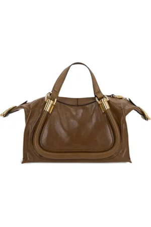 Chloé Torebki, Kobieta, brązowy, ONE SIZE, Skóra, Torba Paraty z podwójnymi uchwytami