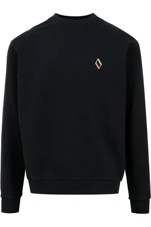 MARCELO BURLON Bluzy, Mężczyzna, Czarny, M, Bawełna, Bluza dresowa z nadrukiem graficznym z okrągłym dekoltem