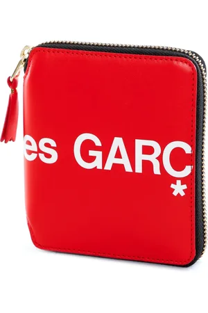 Comme des Garçons Akcesoria, Mężczyzna, Czerwony, ONE SIZE, Skóra, Czerwony skórzany portfel z logo